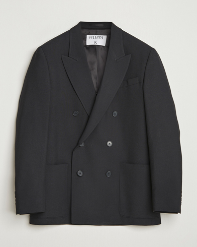 Herre | Filippa K | Filippa K Michael Wool Double Breasted Blazer Black