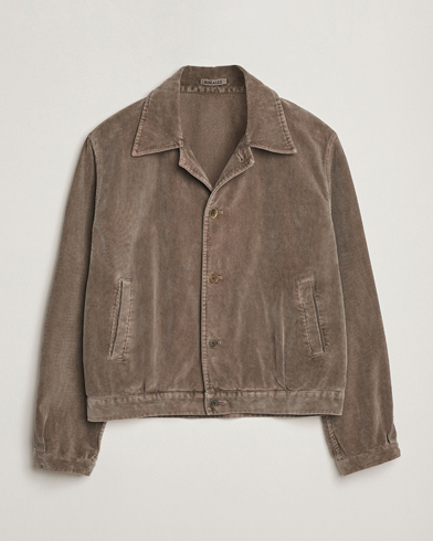 Auralee Corduroy Bomber Jacket Olive – Brun