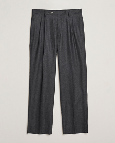 Herre | Auralee | Auralee Superlight Flannel Slacks Charcoal