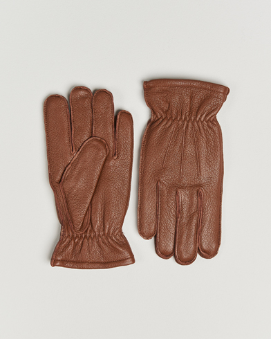 Polo Ralph Lauren Full Grain Leather Gloves Caramel – Brun