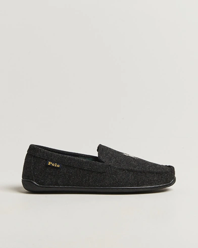 Polo Ralph Lauren Brenan Wool Slipper Black/Cream – Svart