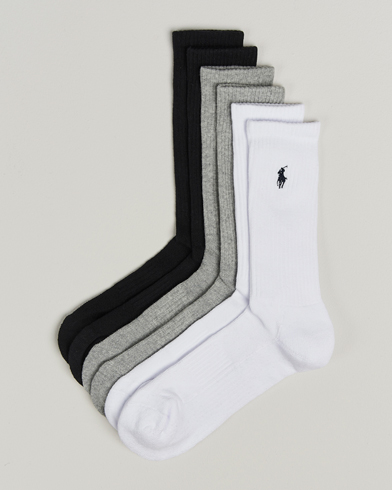 Polo Ralph Lauren6-Pack Crew SockGrey – Flerfarget
