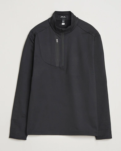 Herre | RLX Ralph Lauren | RLX Ralph Lauren Luxury Jersey Half Zip Polo Black