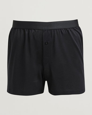 Sunspel Superfine One Button Boxer Black – Svart