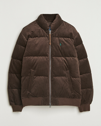 Herre | Polo Ralph Lauren | Polo Ralph Lauren Wyoming Corduroy Bomber Jacket Dark Beech