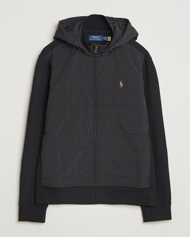 Herre | Polo Ralph Lauren | Polo Ralph Lauren Hybrid Jacquard Full Zip Hoodie Polo Black