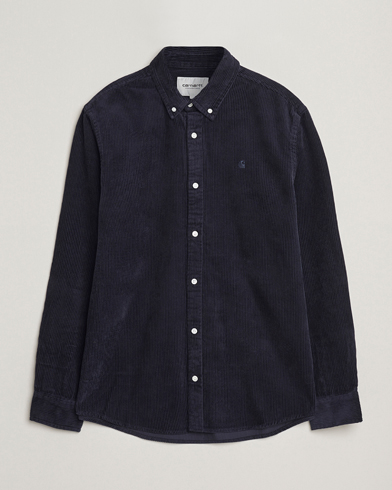 Carhartt WIP Madison Cord Shirt Dark Navy – Blå