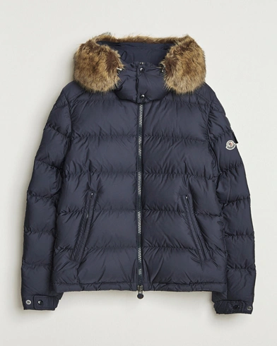 Moncler Maya Faux Fur Jacket Navy – Blå