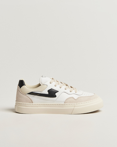 Stepney Workers Club Pearl S-Strike Leather/Suede Mix Sneaker Spring Black – Svart