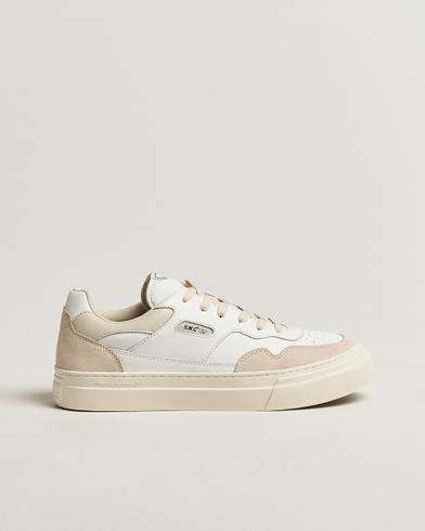 Stepney Workers Club Pearl Leather/Suede Mix Sneaker Spring White – Hvit