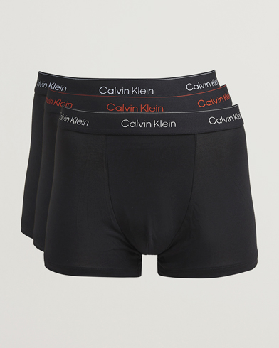 Herre | Calvin Klein | Calvin Klein 3-Pack Icon Cotton Stretch Relaxed Trunk Black