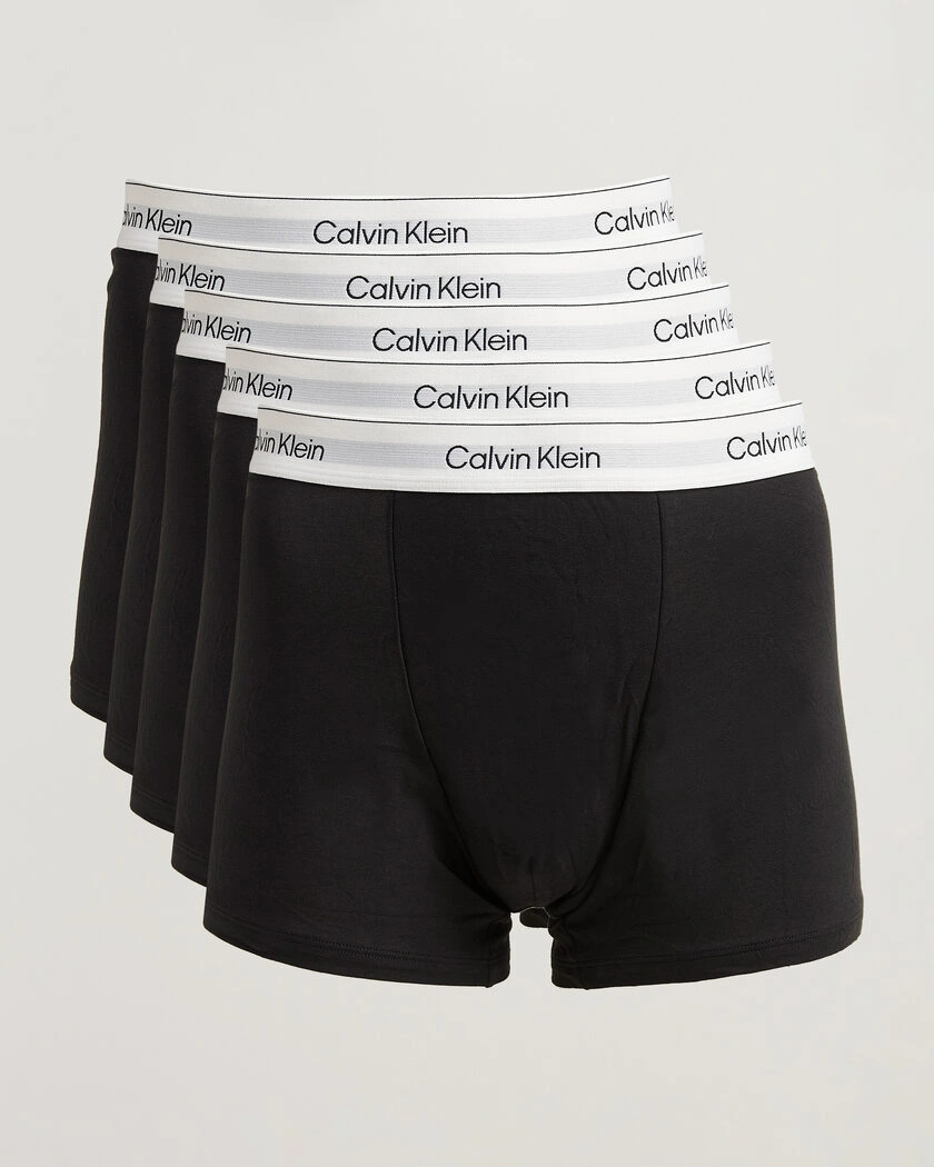Calvin Klein 5-Pack Icon Cotton Stretch Relaxed Trunk Black – Svart
