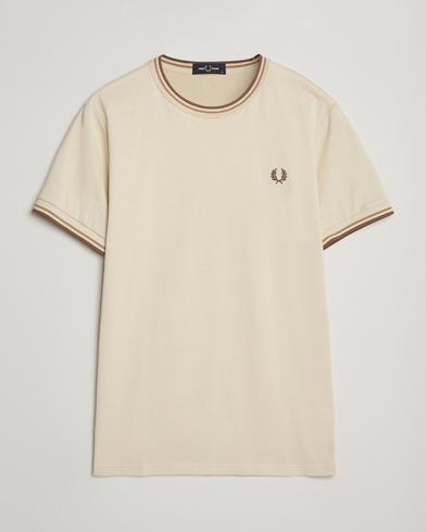Herre | Fred Perry | Fred Perry Twin Tipped T-Shirt Oatmeal