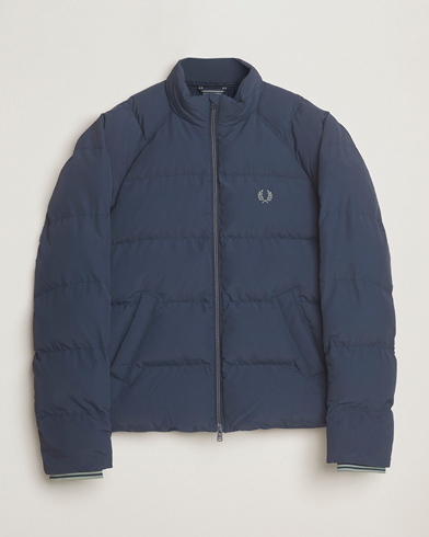 Fred Perry Raglan Padded Down Jacket Dark Airforce – Blå