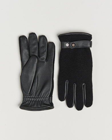 Hestra Christopher Cashmere/Elkskin Glove Black – Svart