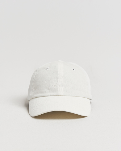 Stone Island Micro Cord Cotton Cap Ivory – Hvit