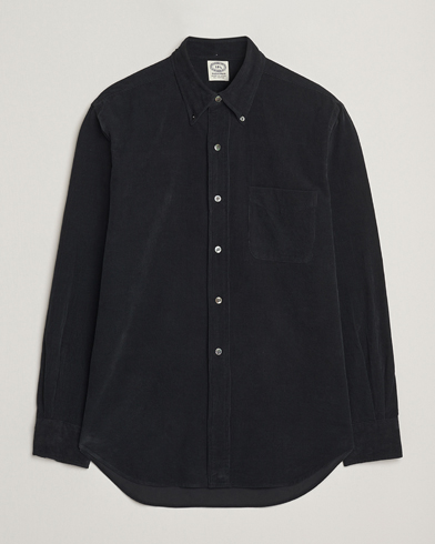 Kamakura Shirts Vintage Ivy Needle Cord Shirt Black – Svart
