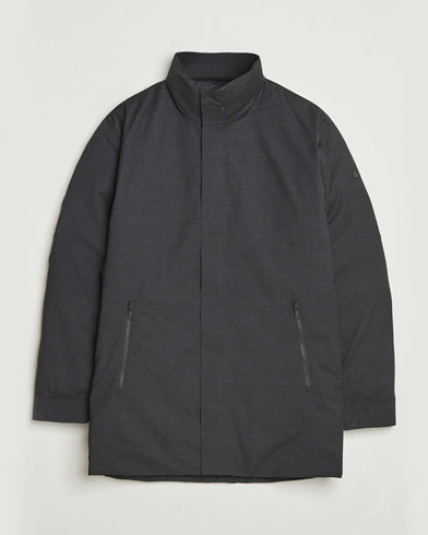 Herre | Scandinavian Edition | Scandinavian Edition Axis Loro Piana Padded Coat Dark Grey Melange