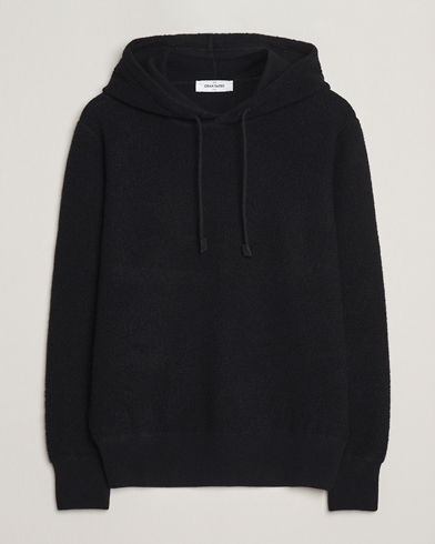 Gran Sasso Boiled Wool Hoodie Black – Svart