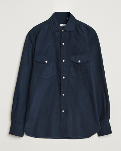100Hands Western Cord Shirt Navy – Blå