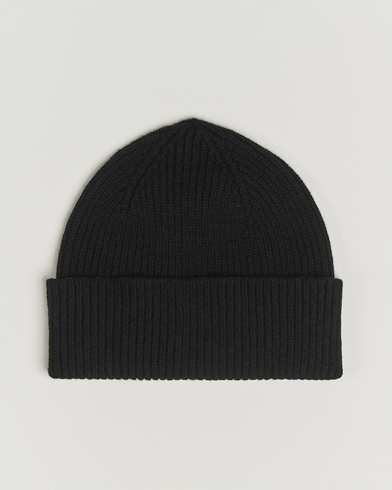 Robert Mackie Clyde Lambswool Beanie Black – Svart