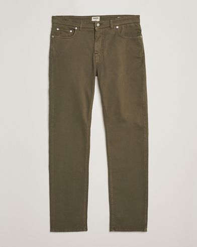 Morris James Brushed 5-Pocket Pants Olive – Grønn