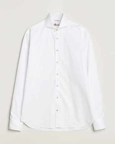Stenströms Regular Fit Washed Cotton Plain Shirt White – Hvit