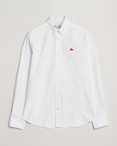 Forét Flag Regular Fit Oxford Shirt White – Hvit