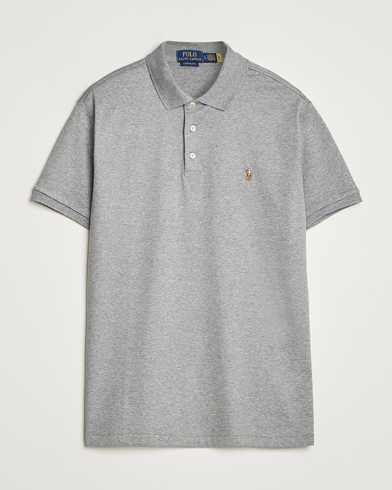 Herre | Polo Ralph Lauren | Polo Ralph Lauren Custom Slim Fit Cotton Polo Steel Heather