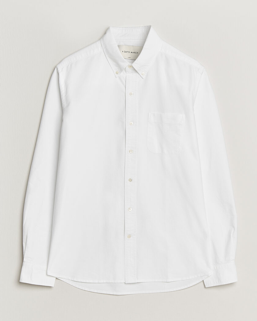 A Day's March Classic Oxford Shirt White – Hvit