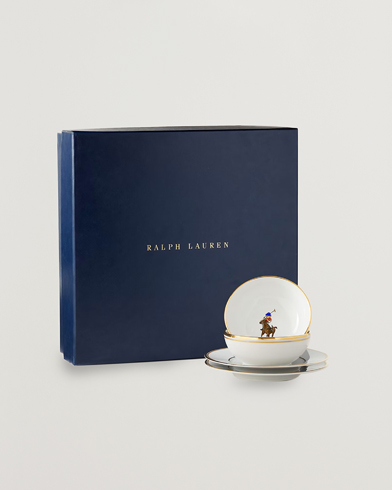 Ralph Lauren Home Bowl and Plate Gift Set White/Gold – Hvit