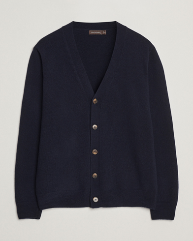 Oscar Jacobson Eduardo Wool Cardigan Navy – Blå