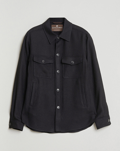Oscar Jacobson Maverick Wool Overshirt Black – Svart