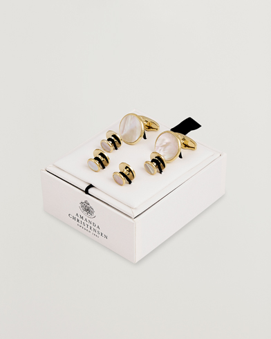Amanda Christensen Cufflink & Shirt Studs Set Gold – Gull