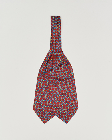 Herre | Amanda Christensen | Amanda Christensen Silk Twill Medallion Ascot Wine Red