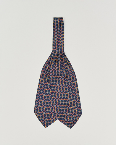 Herre | Amanda Christensen | Amanda Christensen Silk Twill Medallion Ascot Navy