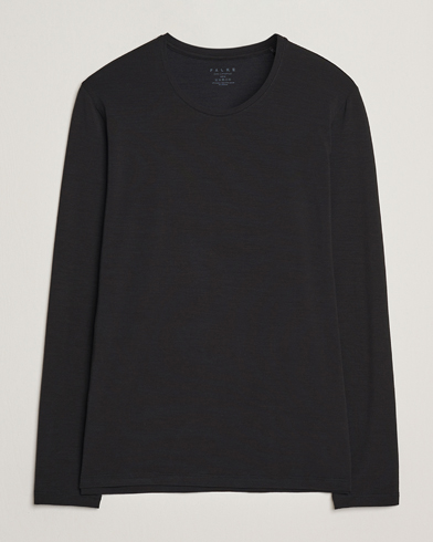 Falke Clima Wool Wool Long Sleeve T-Shirt Black – Svart