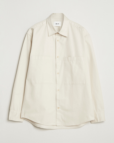 NN07 Freddy Tencel Workwear Shirt Ivory – Hvit