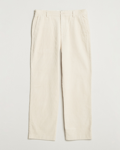 NN07 Paw Relaxed Fit Corduroy Trousers Ivory – Hvit