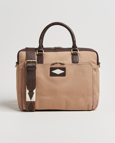 Herre | Pampeano | Pampeano Mensajero Canvas Briefcase Sand