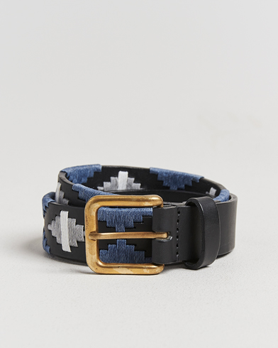 Pampeano Sierra Hand Stitched Classic Leather Belt 3,5cm Black – Svart