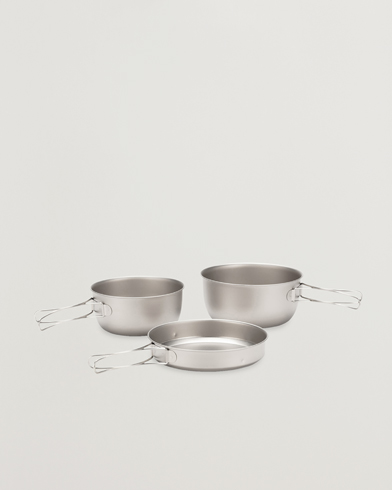 Snow Peak 3 Piece Cookset Titanium – Sølv