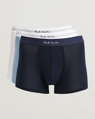 Paul Smith 3-Pack Trunk White/Navy/Light Blue – Blå