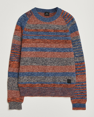 PS Paul Smith Wool Knitted Striped Sweater Red Multi – Flerfarget