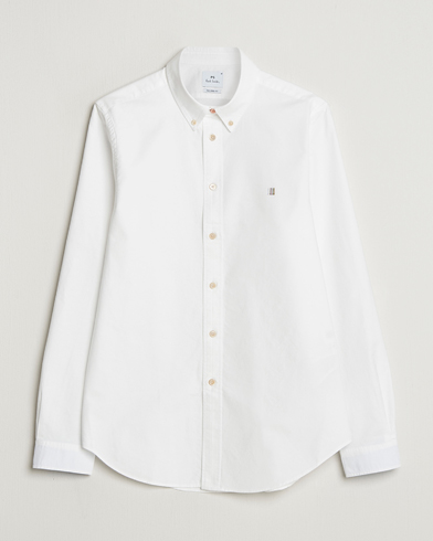PS Paul Smith Tailored Fit Embroidered Oxford Shirt White – Hvit
