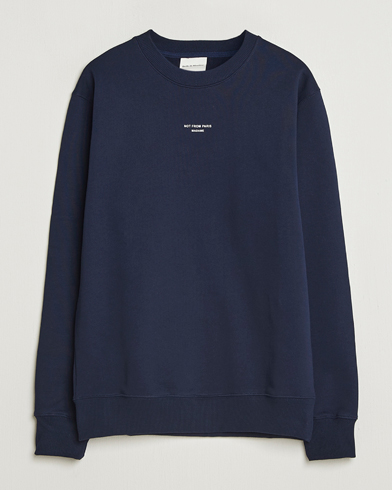 Drôle de Monsieur Classic Slogan Sweatshirt Navy – Blå