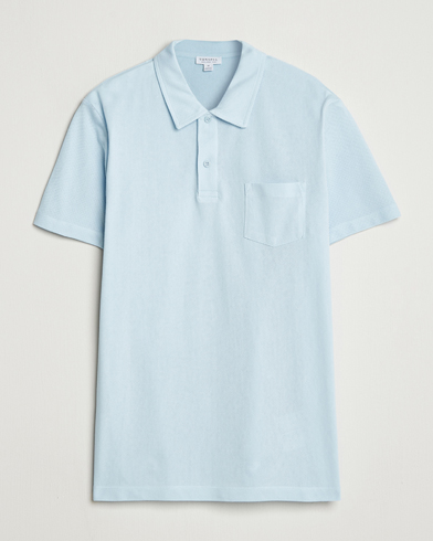 Sunspel Riviera Polo Shirt Frost Blue – Blå