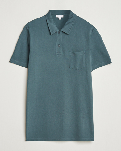 Sunspel Riviera Polo Shirt Dark Petrol – Grønn