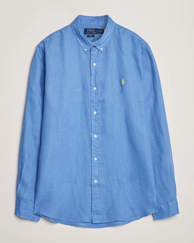 Polo Ralph Lauren Slim Fit Linen Shirt Harbour Island – Blå