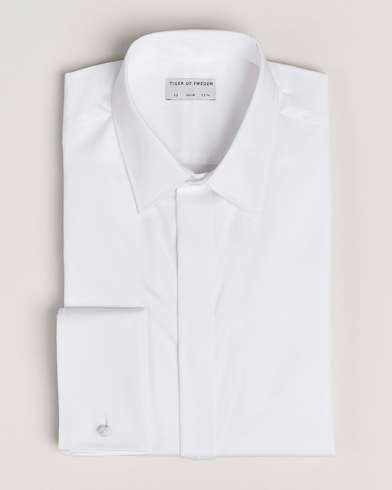 Tiger of Sweden Adley Tuxedo Shirt Pure White – Hvit